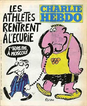 "CHARLIE HEBDO N°492 du 16/4/1980" REISER : LES ATHLÈTES RENTRENT A L'ÉCURIE / CABU : LA HAVANE "...