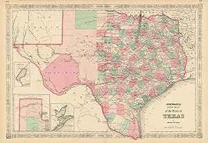 Johnson's New Map of the State of Texas // Plan of Galveston Bay from The U.S. Coast Survey - Pla...