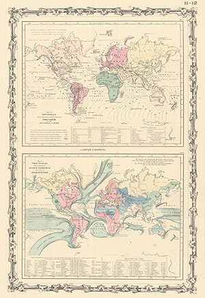 Map of the World illustrating the Principal Features of the Land and the Co-tidal Lines // Map of...