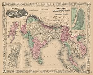 Johnson's Hindostan or British India // The Island and Town of Bombay, Madras and its Suburbs, an...