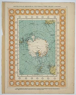 South Polar Regions & Universal Time Chart (S. Hemisphere)