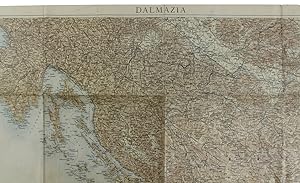 DALMAZIA. Carta geografica originale del 1918: