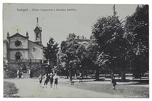 CUORGNE'. Chiesa Cappuccini e Giardino Pubblico. Cartolina viaggiata 1942: