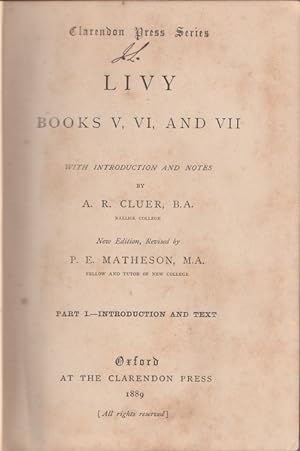 Livy Books V, VI and VII: Part I - Introduction and Text