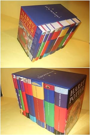 SEVEN Volumes in SLIPCASE: Harry Potter & the Philosopher's Stone ( AKA: Sorcerer's Stone ); Cham...