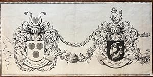 [Heraldry, coat of arms] Printed oblong coat of arms Herman van der Meer and Iohan Meerman burgem...