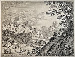 Antique prints, etching | Various views of the Rhine (Rijn), published ca. 1624-1700, 4 pp.