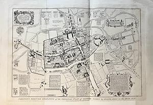 Cartography Oxford 1823 | Historic map of Oxford: Skelton's reduced engraving of the original pla...