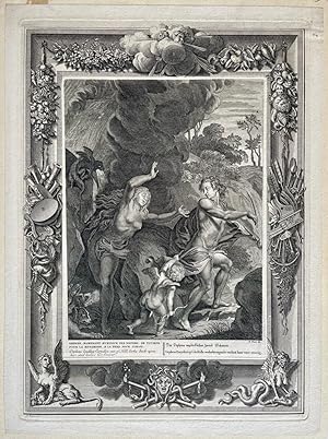Antique print, etching | Orpheus and Euridice, published 1733, 1 p.