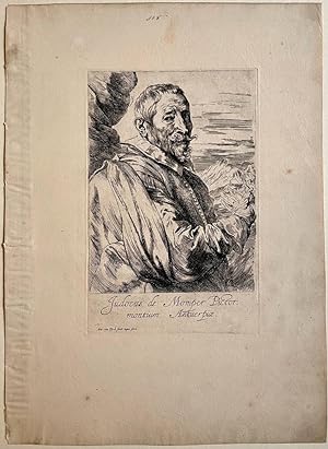 Antique print, etching I Portrait of Joos de Momper, published ca. 1640, 1 p.