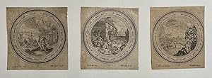 Antique prints, engraving I Stories of Jonas, published ca. 1580, 3 pp.
