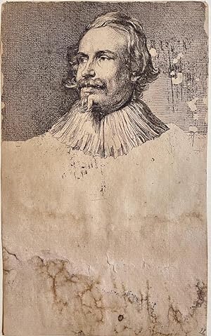 Antique print, etching I Portrait of Paul de Vos, published 19th century, 1 p.