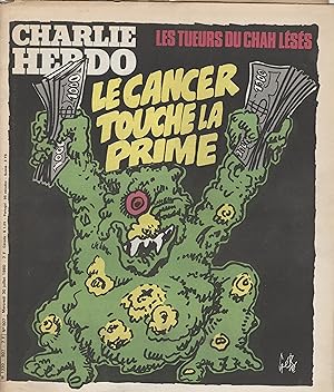 "CHARLIE HEBDO N°507 du 30/7/1980" Gébé : LE CANCER TOUCHE LA PRIME / Siné : JEUX OLYMPIQUES / Co...