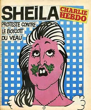 "CHARLIE HEBDO N°514 du 17/9/1980" CABU : SHEILA PROTESTE CONTRE LE BOYCOTT DU VEAU / Siné : RÉUN...