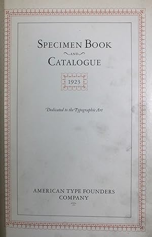 Specimen Book and Catalogue