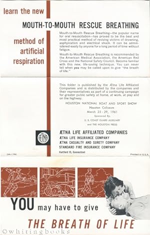 Mouth-to-Mouth Rescue Breathing Brochure circa 1957 (Aetna Life Affiliated Companies)