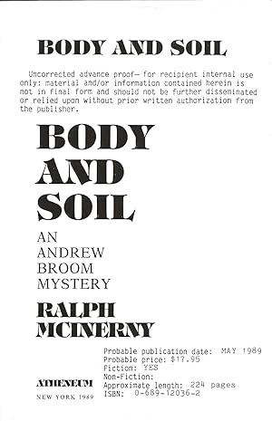 BODY AND SOIL