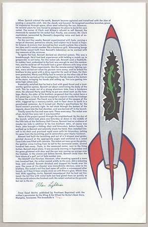 When Sputnik orbited the earth (Signed Broadside)