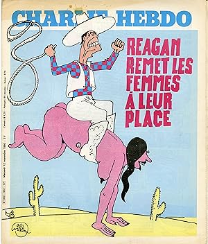 "CHARLIE HEBDO N°522 du 12/11/1980" WILLEM : REAGAN REMET LES FEMMES À LEUR PLACE / Siné : APPEL ...