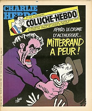 "CHARLIE HEBDO N°524 du 26/11/1980" CABU : MITTERRAND A PEUR ! / WOLINSKI : COLUCHE, NOUS VOILA !...