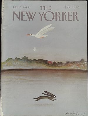The New Yorker October 7, 1985 Andre Francois Cover, Complete Magazine