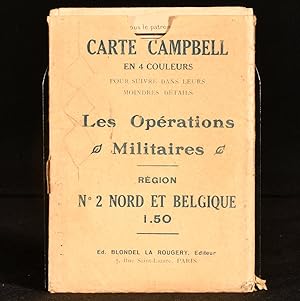 Carte Campbell en 4 Couleurs: Les Operations Militaires No. 2 Nord et Belgique