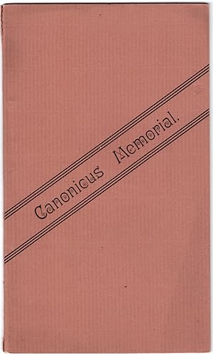 Canonicus Memorial: Services of Dedication, Under the Auspices of the Rhode Island Historical Soc...