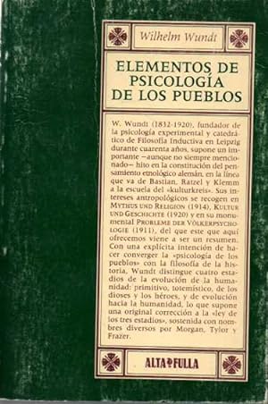 ELEMENTOS DE PSICOLOGIA DE LOS PUEBLOS.