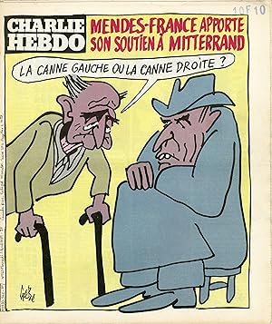 "CHARLIE HEBDO N°542 du 1/4/1981" Gébé : MENDES-FRANCE APPORTE SON SOUTIEN À MITTERRAND / REISER ...