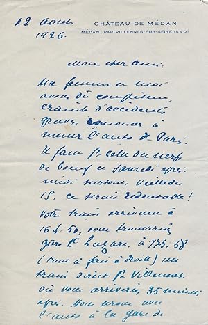 Maurice MAETERLINCK lettre autographe signée