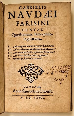 ÎÎÎÎ¤ÎÎ£ Quæstionum Iatro-philologicarum