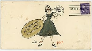 1950s MAIL ART from a LOVE STRUCK MAN TO HIS GIRLFRIEND NYC to CT
