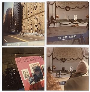 JOHN LENNON VIGIL DAKOTA APARTMENT BUILDING PHOTOS 1980 PHOTOS NYC