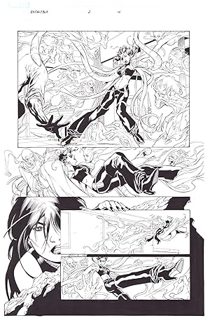 Aaron Lopresti Excalibur #2 Page 14 Original Half Splash Comic Art