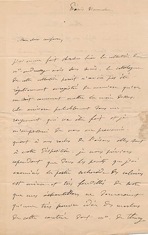 Léonce Élie de BEAUMONT géologue Andreossy Dufrénoy lettre autographe signée