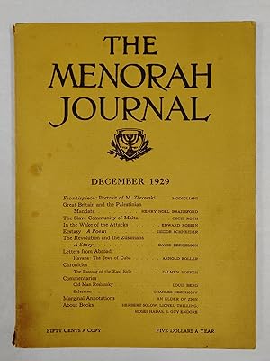 SALESMEN. - A commentary in "THE MENORAH JOURNAL". Vol. XVII No. 3
