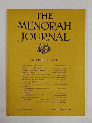 NUDNIK - A commentary in "THE MENORAH JOURNAL". Vol. XVII No. 2