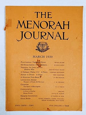 A DIALOGUE: PADUA 1727 - A POEM. In "The Menorah Journal". Vol. XVIII. No. 3