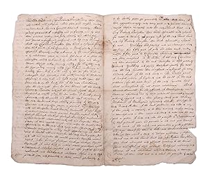 Manuscript document, early true copy of the grant by the Council of New England to Thomas Lewis a...