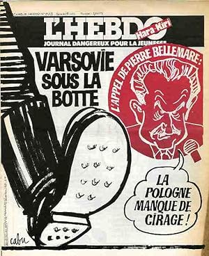 "L'HEBDO HARA-KIRI N°22 du 16/12/1981" CABU : VARSOVIE SOUS LA BOTTE, L'APPEL de Pierre BELLEMARE...
