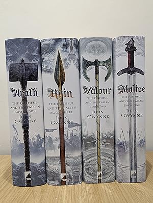 Malice; Valour; Ruin; Wrath: The Faithful and the Fallen book 1-4 (Signed Numbered Edition with s...