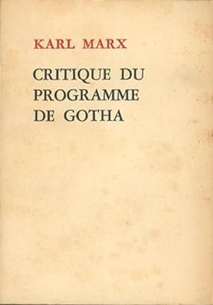 Critique du programme de Gotha.