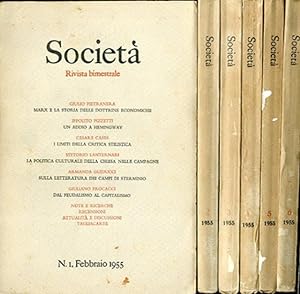 Società, rivista trimestrale, anno 1955 (completo).