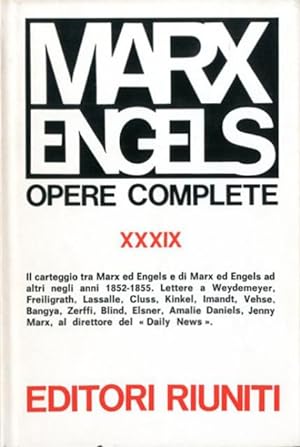 Opere complete. Vol. 39. Lettere 1852-1855.