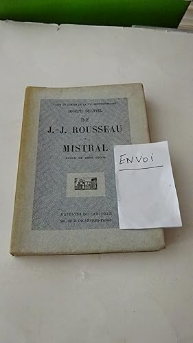 DE J.J. ROUSSEAU A MISTRAL ETUDE DE RENE GROOS