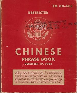 Chinese Phrase Book (Restricted) TM 30-633