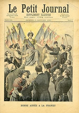"LE PETIT JOURNAL N°6 du 3/1/1891" BONNE ANNÉE A LA FRANCE / PERDU EN MER !