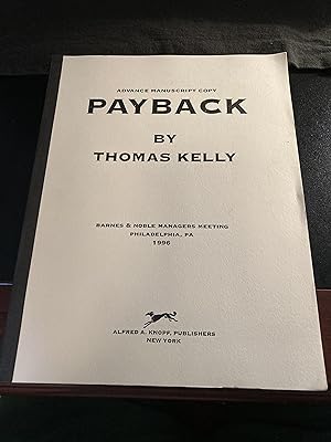 Payback - Advance manuscript Copy, Collectible