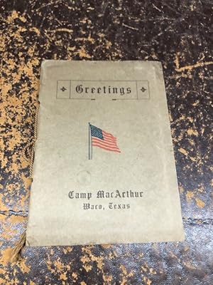 GREETINGS, Camp Macarthur, Waco, Texas