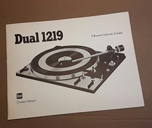Dual 1219 - Owners Manual (professional automatic turntable) Comes with Mounting Instructions & f...